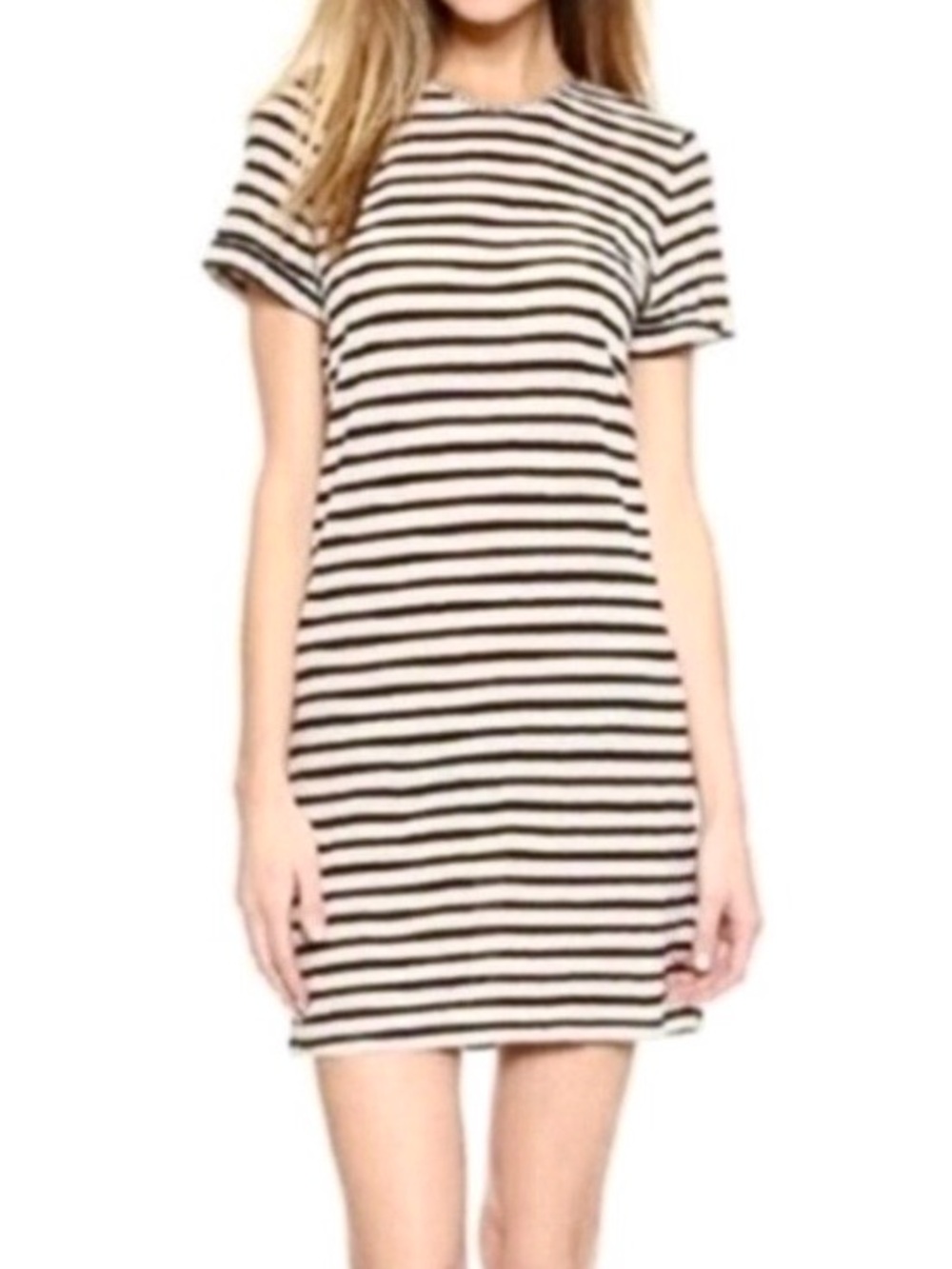 Alice+Olivia Striped Short Sleeve Dress